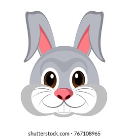 Avatar of a rabbit on a white background, Vector illustration