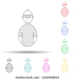 avatar robber multi color style icon. Simple thin line, outline vector of avatars icons for ui and ux, website or mobile application