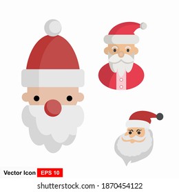 Avatar Santa Claus. Vector illustration. Flat style.