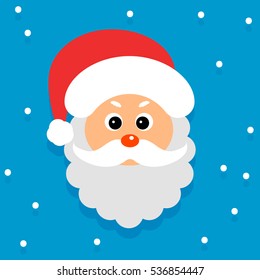 Avatar Santa Claus. Vector illustration. Flat style.