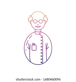 ícono del nolan científico avatar. Línea delgada simple, contorno vectorial de los iconos de Avatars para ui y ux, sitio web o aplicación móvil