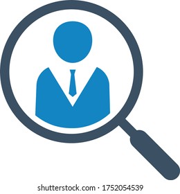 Avatar search icon (vector illustration)