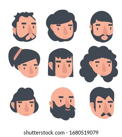Avatar set vector isolated on white background