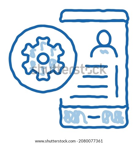 Avatar Settings sketch icon vector. Hand drawn blue doodle line art Avatar Settings sign. isolated symbol illustration