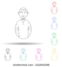 avatar shepherd multi color style icon. Simple thin line, outline vector of avatars icons for ui and ux, website or mobile application