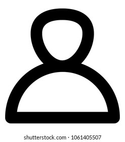 
Avatar sign bold line vector icon
