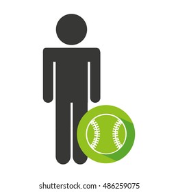 avatar silhouette athlete icon vector illustration design