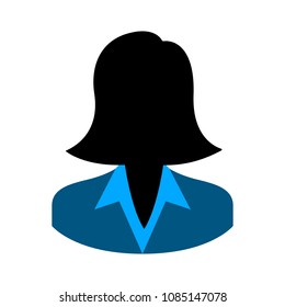 Avatar Silhouette Icon - Vector User Profile Symbol, Office Icon