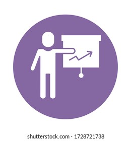 avatar silhouette with paperboard block style vector illustration design
