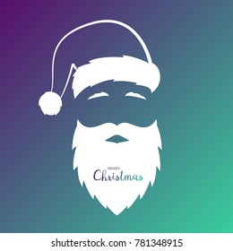 Avatar of the silhouette of Santa Claus. Vector illustration.