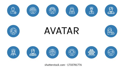 avatar simple icons set. Contains such icons as Add friend, Woman, Man, Nun, Policeman, Businessman, Pilot, Priest, Population, can be used for web, mobile and logo