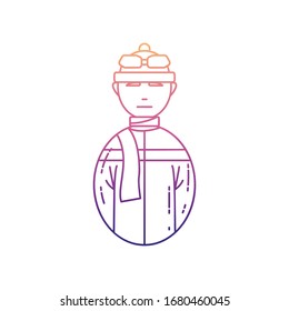 avatar skier nolan icon. Simple thin line, outline vector of Avatars icons for ui and ux, website or mobile application