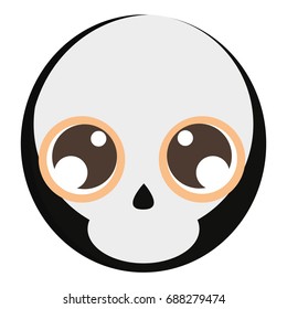 Avatar of a skull on a white background, vector illustration