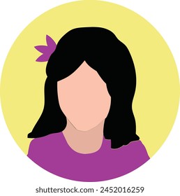 Avatar social media user icon, People avatar flat design icon
