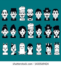 avatar for social networks men women and animals