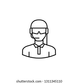 avatar soldier outline icon. Signs and symbols can be used for web logo mobile app UI UX