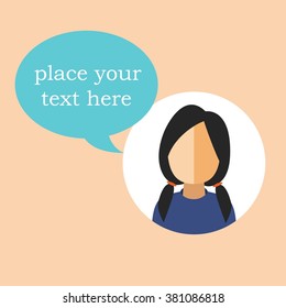 Avatar with space for text. 