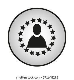 avatar with stars, vector illustration
