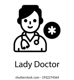 Avatar with stethoscope showing doctor icon