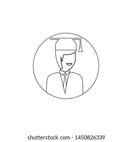 avatar of student icon. Element of avatar for mobile concept and web apps icon. Outline, thin line icon for website design and development, app development