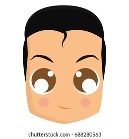 Avatar of a superman on a white background, vector illustration