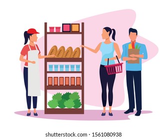 96,527 Supermarket customer Stock Vectors, Images & Vector Art ...