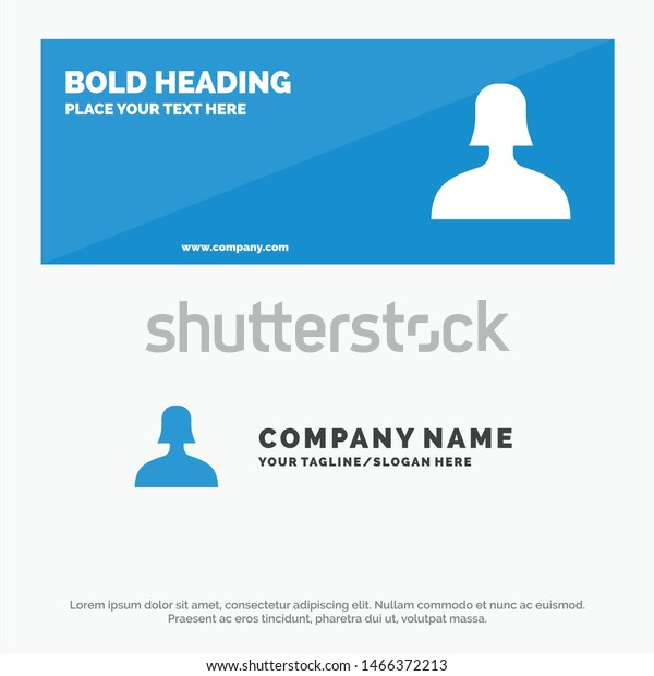 Avatar Support Woman Solid Icon Website Stock Vector Royalty Free