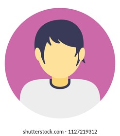 A person’s avatar symbol of customer or user