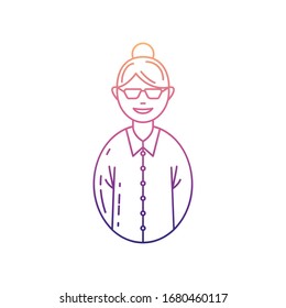 avatar teacher nolan icon. Simple thin line, outline vector of Avatars icons for ui and ux, website or mobile application