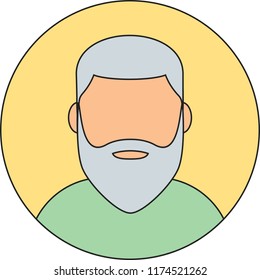 Avatar Thin line filled with flat colors