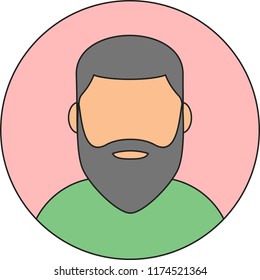 Avatar Thin line filled with flat colors