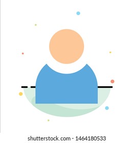 Avatar, User, Basic Abstract Flat Color Icon Template. Vector Icon Template background