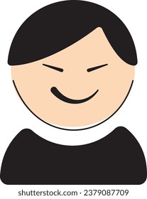 Avatar e icono de usuario. Ilustración de la cabeza y el vector facial