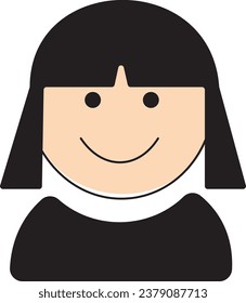 Avatar e icono de usuario. Ilustración de la cabeza y el vector facial