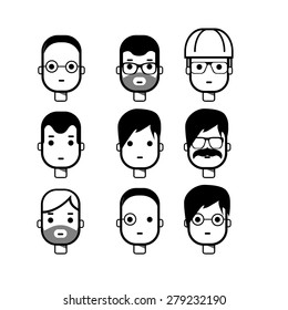 Avatar and user line icons