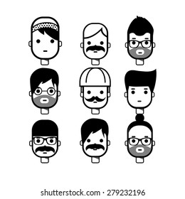 Avatar and user line icons
