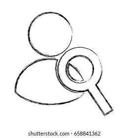 avatar user with magnifying glass