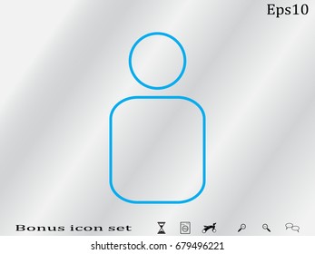 avatar user, man icon, vector illustration eps10