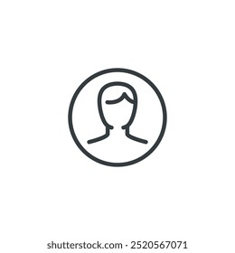 Avatar user profile account man icon, vector illustration