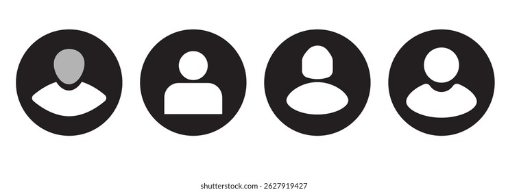 Avatar, perfil do usuário, ícone de rosto, silhueta de gênero neutro, imagem de perfil. Adequado para perfis de mídias sociais, ícones, telas de abertura e como um modelo.