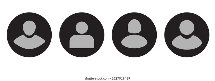 Avatar, user profile, face icon, gender neutral silhouette, profile picture. Suitable for social media profiles, icons, splash screens and as a template.