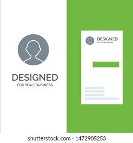 Avatar, User, Profile Grey Logo Design and Business Card Template