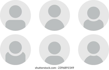 Avatar, perfil de usuario, colección de iconos de persona, silueta neutral de género, imagen de perfil. Adecuado para perfiles de medios sociales, iconos, salvapantallas y como plantilla. Ilustración del vector