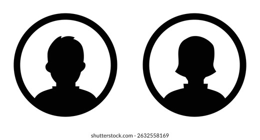 Avatar, user profile, person icon. Default avatar profile icon. Gray placeholder. Man and woman icon vector illustration. EPS 10