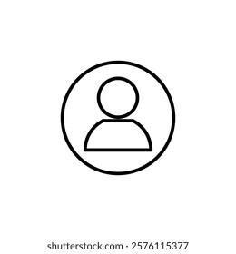 Avatar, user profile, simple flat style, pictogram logo symbol vector illustration, isolated on white for mobile app