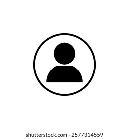 Avatar, user profile, simple flat style, pictogram logo symbol vector illustration, isolated on white for mobile app