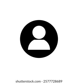 Avatar, user profile, simple flat style, pictogram logo symbol vector illustration, isolated on white for mobile app