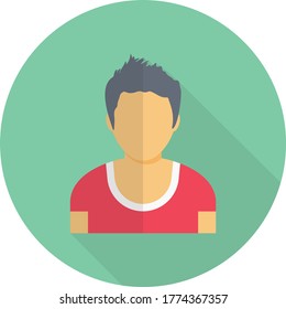 icono de color plano vectorial de avatar