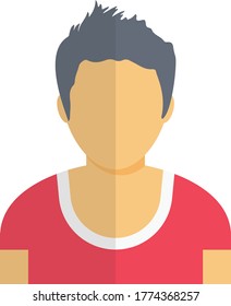 avatar vector flat color icon