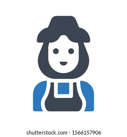 avatar vector glyph colour icon 